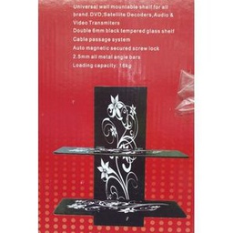 Support Mural Fixe - Compatible - TV - 14 à 42 Pouces + Support Mural DVD/Décodeur - Noir