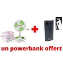 VENTILATEUR PLIANT + Powerbank 20000Mah