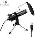 GREEN AUDIO Microphone USB Professionnel à Condensateur Avec Trépied Pour PC Enregistrement En Direct Gaming