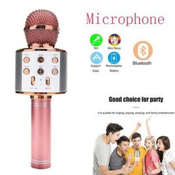 Microphone Bluetooth Pour Karaoké - Rose / Or (emballage Endommagé)