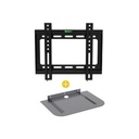 Support Mural Fixe - Compatible - TV - 14 à 42 Pouces + Support Mural DVD/Décodeur - Noir