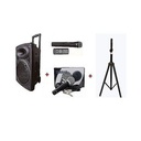 Sono Portable Amplifier +2Micro+1Télécommande+1Chargeur+Pied De Baffe