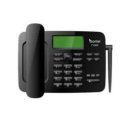 Bontel Téléphone Fixe T1000 - GSM -  2 SIM - - Radio FM - MP3 - 3000mAh - Noir