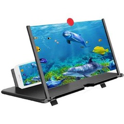 Loupe De Visualisation Pour Téléphone Portable Grossissement Hd 3D Pour Films - Noir