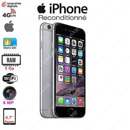 Apple IPhone 6 - 4.7" -4G - 64Go - 1Go - 8Mpx - Space Gray- Garantysmart 3 Mois