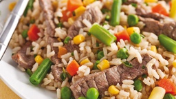 Riz cantonnais viande hachée