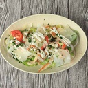 Salade pasta e Pizza