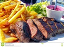 Roast-Beef et saladeverte ou frites