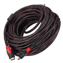 Câble HDMI - Rouge Noir 10.Mètres