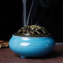 Encensoir Rond En Céramique, Brûleur D'encens Classique Avec Couvercle, Encensoir En Porcelaine