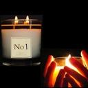 8 Scents 1 Bougie PARFUMÉE PREMIUM VANILLE à 2 MÈCHES + 1 Bougie PARFUMÉE VANILLE-ORANGE à 1 MÈCHE - EN VERRE