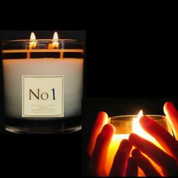 8 Scents 1 Bougie PARFUMÉE PREMIUM VANILLE à 2 MÈCHES + 1 Bougie PARFUMÉE VANILLE-ORANGE à 1 MÈCHE - EN VERRE