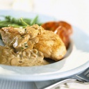 Émincés de poulet et sa sauce crème