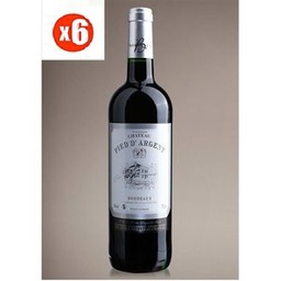 Bordeaux Lot De 6 Vin Rouge Bordeaux Château Jalousie - 75Cl - 13% Vol - France