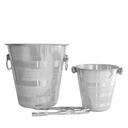 Set 2 Seaux à Champagne + Pince - Argent