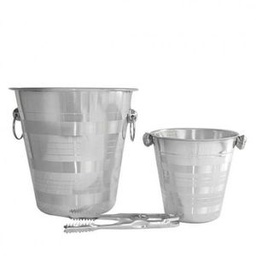 Set 2 Seaux à Champagne + Pince - Argent