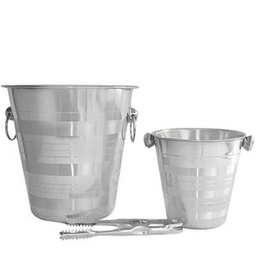 Set 2 Seaux à Champagne + Pince - Argent