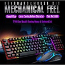 Combinaison Clavier Et Souris Superbe Ensemble De Souris De Bureau De Jeu De Sensation Mécanique Filaire USB Rétroéclairé