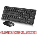 Mini Clavier Sans Fil + Souris Optique Sans Fil