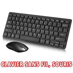 Mini Clavier Sans Fil + Souris Optique Sans Fil