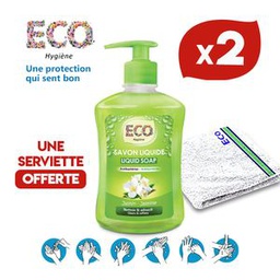 Gdk Duo Savon Liquide Main ECO Jasmin + Serviette Offerte