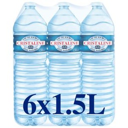 Cristaline Eau Minérale Cristaline - 1,5 L (Pack De 6 Bouteilles) - Claire
