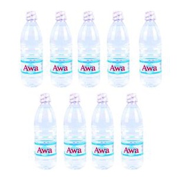 Awa Lot De 09 Bouteilles D'Eau Minérale Awa