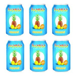 Ivorio Lot De 06 Canettes Ivorio Jus D'ananas