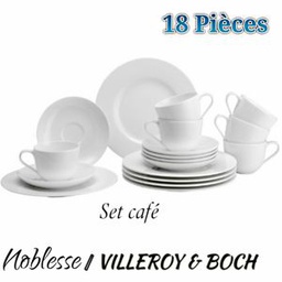 Villeroy &amp; Boch 18 PIÈCES EN PORCELAINE PREMIUM  - SET CAFÉ/NOBLESSE