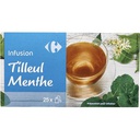 Carrefour Thé Infusion Tilleul Menthe X25