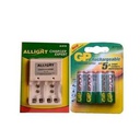 4 Piles Rechargeable Avec Un Chargeur - Multicolore