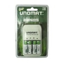 Ensemble Piles Rechargeables + Chargeur - Blanc