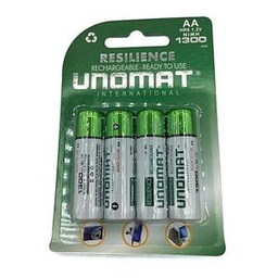 Pile Rechargeable Unomat Type AA 1300mAh - Multicolore