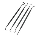 4PCS Pipe Cleaning Tube Cleaning Hooks Set Car Accessories Cleaning Tool-black