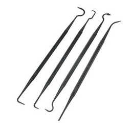 4PCS Pipe Cleaning Tube Cleaning Hooks Set Car Accessories Cleaning Tool-black