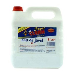 Super Clean 4L Bidon Javel 8°Super Clean - Blanc