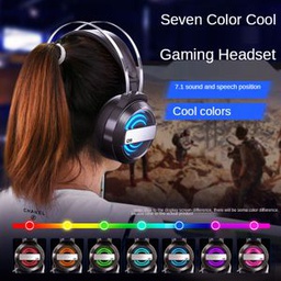 Casque De Gamer Filaire, 3.5mm, Aux Usb, Microphone De Jeu, Lumière Colorée, écouteurs PC, Ordinateur Portable, Ps4, Son Stéréo