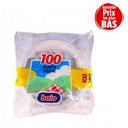 Baio Assiettes Jetables - Plastique - 100 Pcs - Blanc