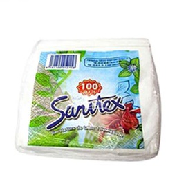 Sanitex Serviette De Table - 1 Pli - 100 Pcs - Blanc