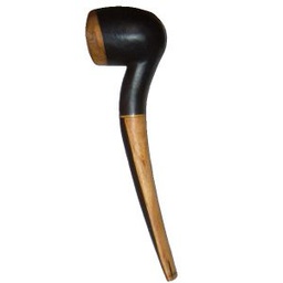 Pipe à Tabac - Noir - En Bois + Une Pochette