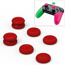 Skull&amp;Co Pro / PS4 Gamepad Rocker Cap Button Cover Thumb Grip Set For Nintendo Switch / Switch Lite / JOYCON (Red)