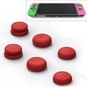 Skull&Co Left + Right Gamepad Rocker Cap Button Cover Thumb Grip Set For Switch / Switch Lite / JOYCON (Red)