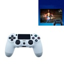 For PS4 Host Game Wireless Bluetooth Game Controller With Lights(White)