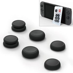 Skull&amp;Co Left + Right Gamepad Rocker Cap Button Cover Thumb Grip Set For Switch / Switch Lite / JOYCON (Black)