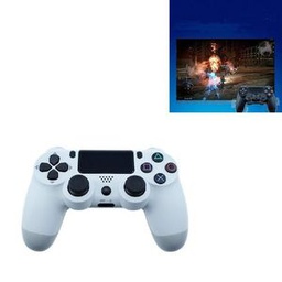 For PS4 Host Game Wireless Bluetooth Game Controller With Lights(White)
