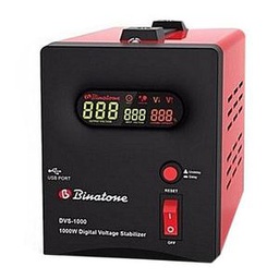 Binatone Régulateur De Tension Numérique - DVS-1000  – 1000VA -Noir / Rouge