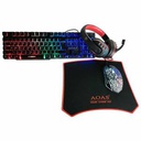 Clavier Lumineux De Jeu Filaire 4 Pcs - AS-1088 - Noir