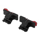 2Pcs Portable C9 Quick Shooting Game Triggers Physical Button Assist Tool-black & Red