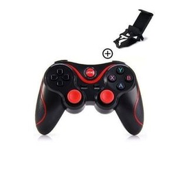 Manette De Jeu Bluetooth - Compatible SmartPhone Android/iPhone/iPad/PC/Tablette/PS4/Xbox - Rechargeable - Noir + Support Smartphone Offert