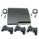 Sony PlayStation 3 Slim - 320 Go + 3 Manettes + 2 Câbles De Rechargement De Manettes + 25 Jeux Intégrés - Noir (Reconditionné)